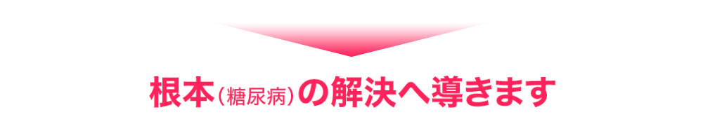 根本（糖尿病）の解決へ